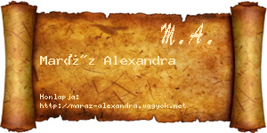 Maráz Alexandra névjegykártya